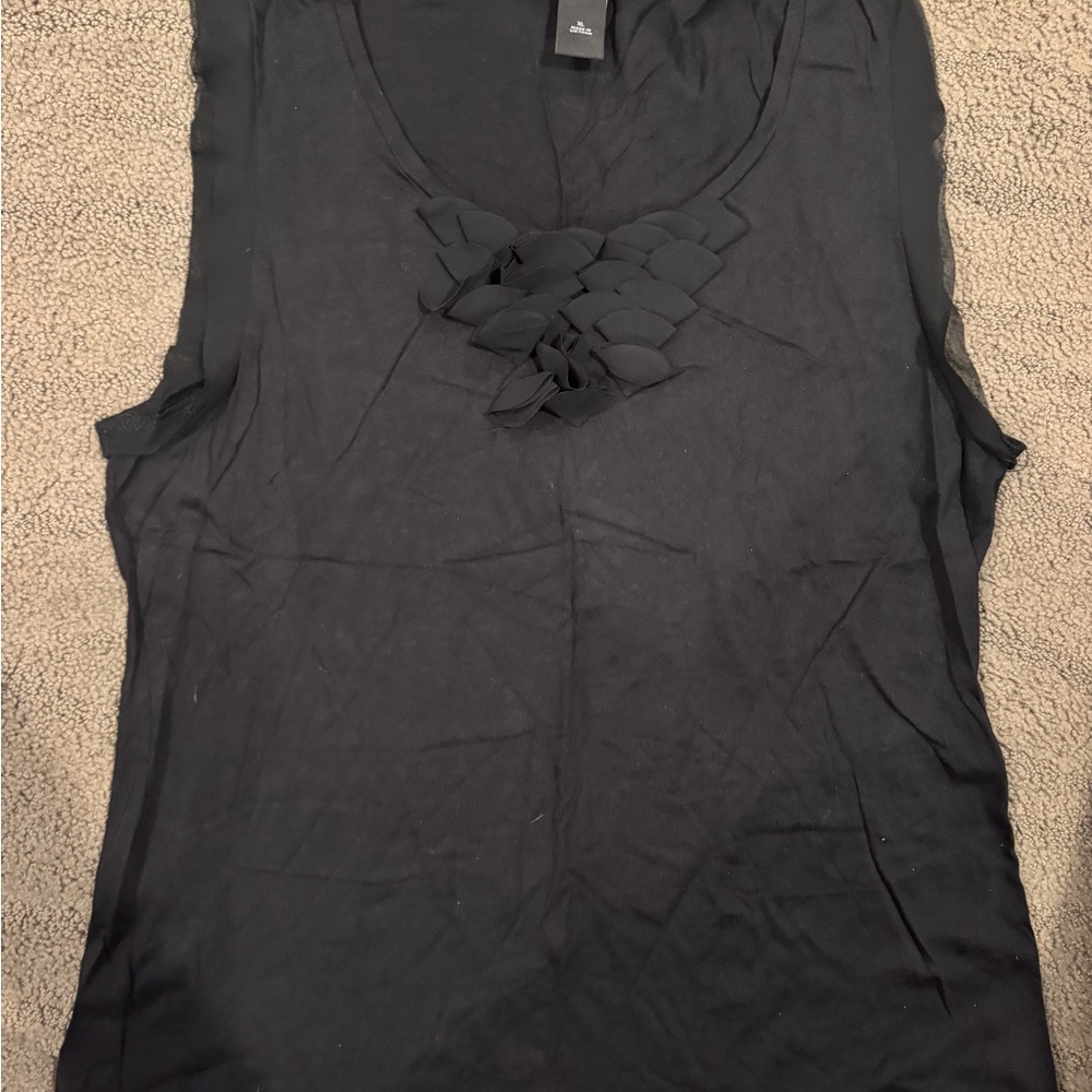 Ann Taylor Elegant Black Sleeveless Top